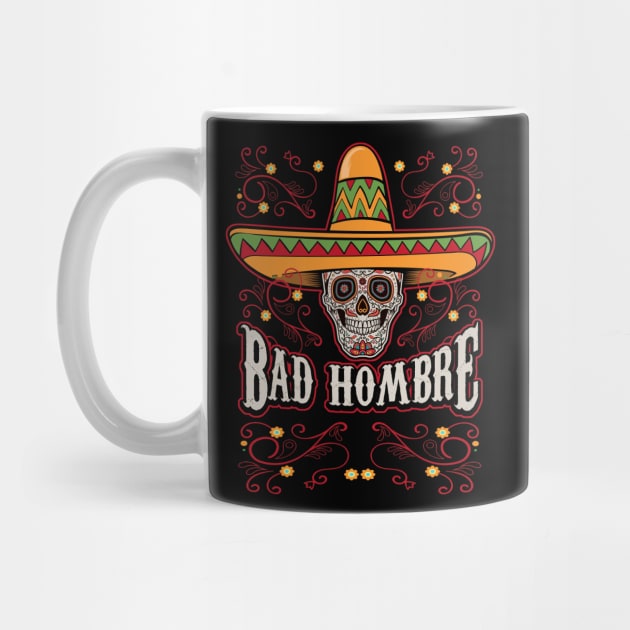 Bad Hombre Skull by Watermelon Wearing Sunglasses